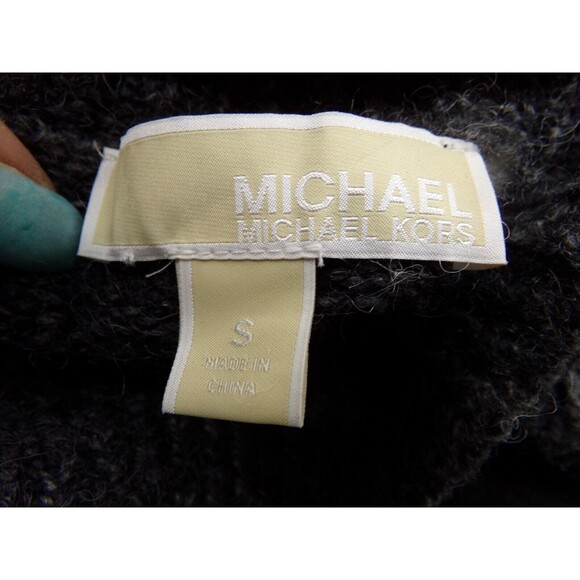 Michael Kors Gray Colorblock Wool blend Mock Neck Sweater Size S Small - Picture 5 of 8